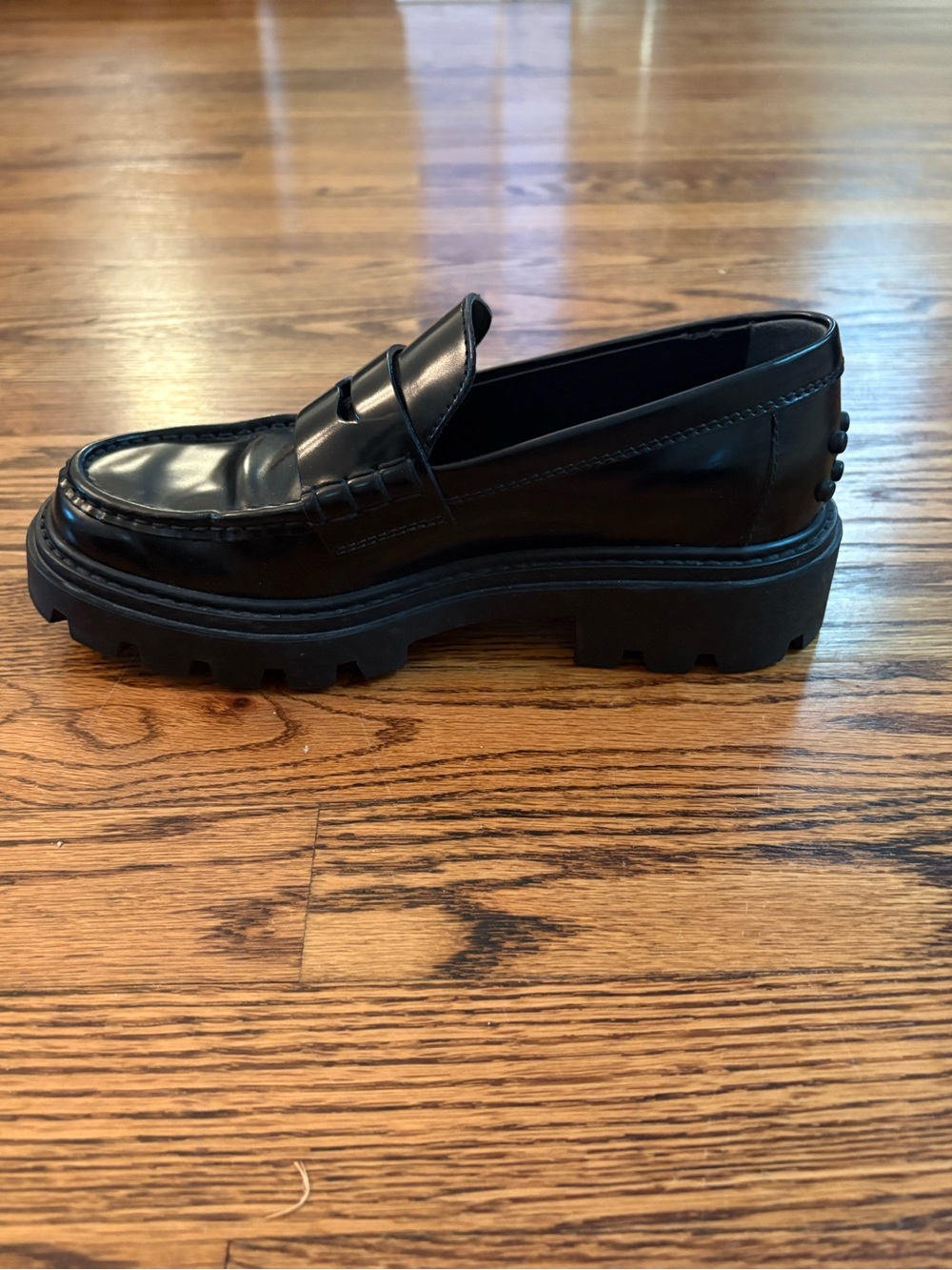 TOD’S Gomma Pesante glossed-leather loafers